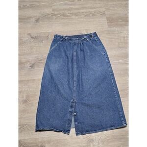 Vintage Sasson Paris Women's Denim Blue Jean Long Skirt Size 10